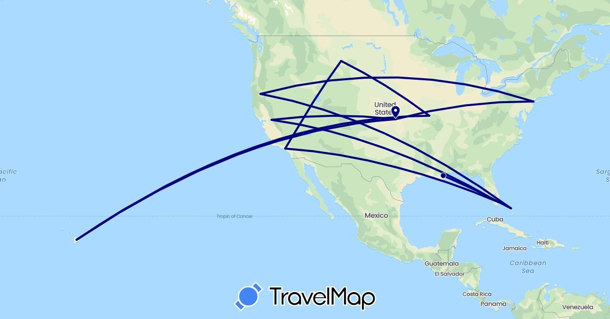 TravelMap itinerary: driving in Bahamas, United States (North America)